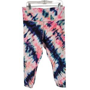 Athleta Pink Blue Green Women's Athletic Hiking Working Out Leggings 1x